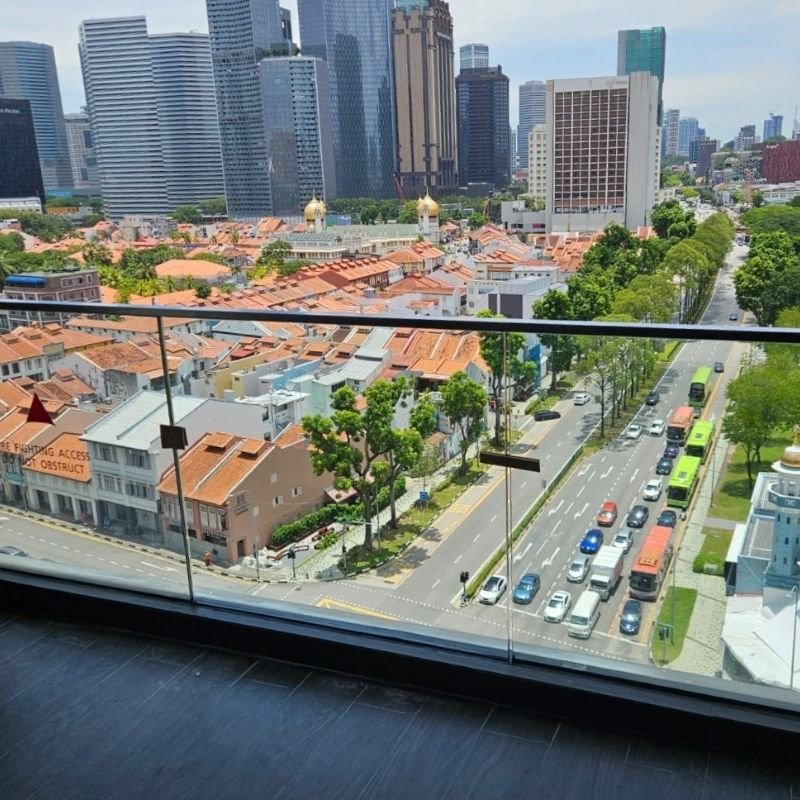 EVA laminated glass railing image EVA laminated balcony glass railing image
