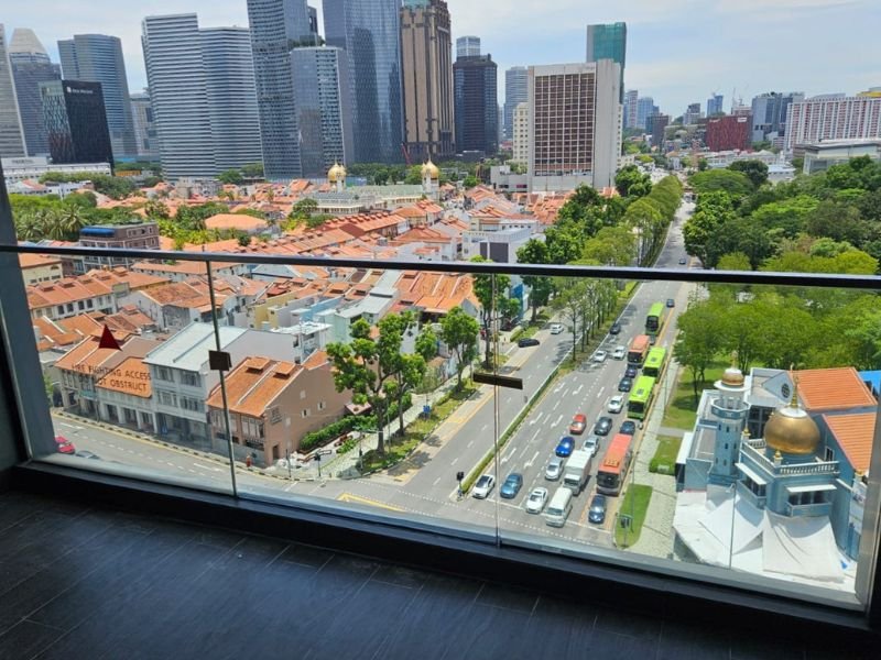 EVA laminated glass railing image