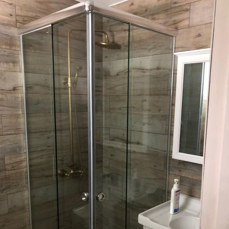 Sliding door shower screen image Sliding door shower screen image