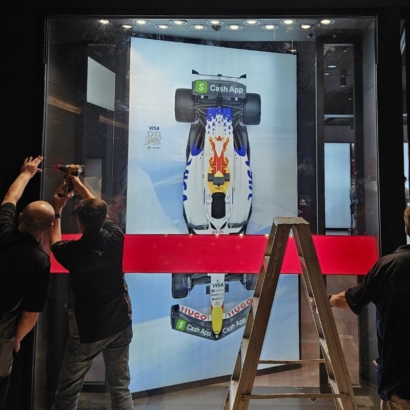 Shopfront glass partition image Shopfront glass partition image
